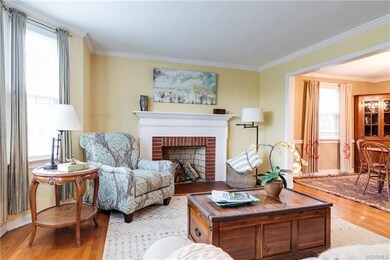 Living room open to the dining room