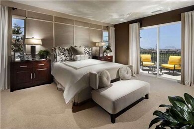 Model Home Master Bedroom with Large Balcony