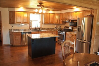 Kitchen is equipped with stainless steel appliance