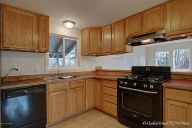 Kitchen with gas range