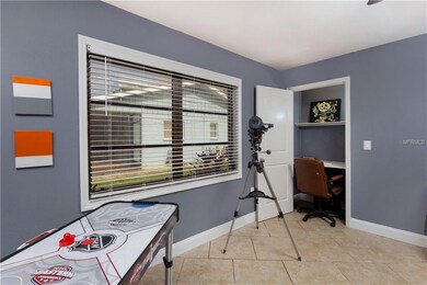 The third bedroom closet was used as a study area.