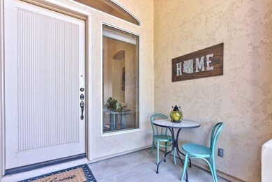 Front door and sitting area