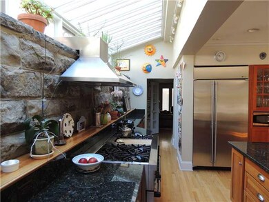 Kitchen. This is the most attractive stone wall in