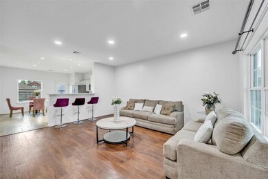 View of tiled living room