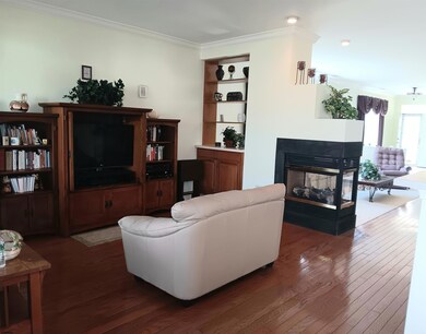 Just off kitchen and sunroom.