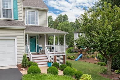 Cute wrap front porch.