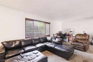 View of carpeted living area