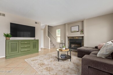 Living Area w/Fireplace