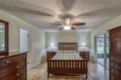 Master bedroom provides privacy with the split bed