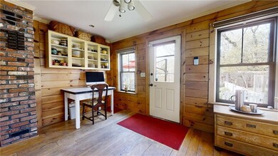 Door to the patio and back yard