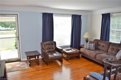 The living room brings in lots of natural light, b