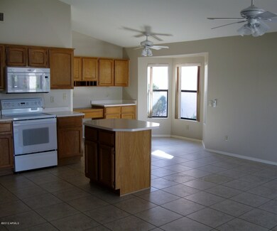 Kitchen and eating area