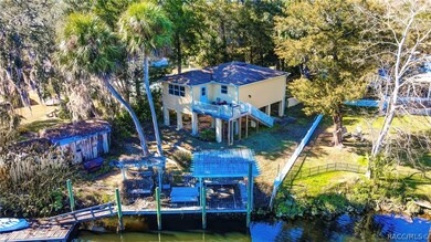 Home sits on a nice piece of property.