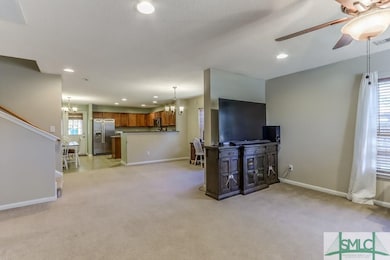 Family room opening up to the flex/dining room