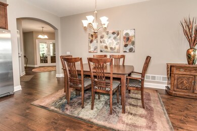 Spacious dining room open to kitchen and living ro