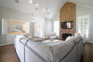 Wet bar makes this a room for entertaining.