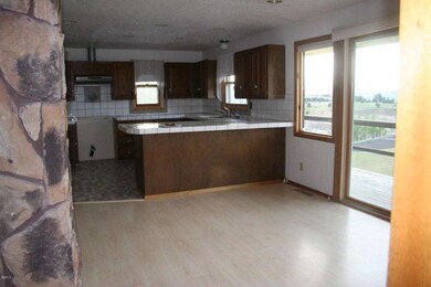 View to kitchen from living area