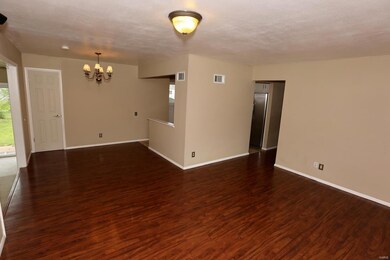Dining area joins the living room and accesses the