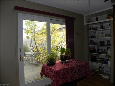 Sliding glass door to the private patio