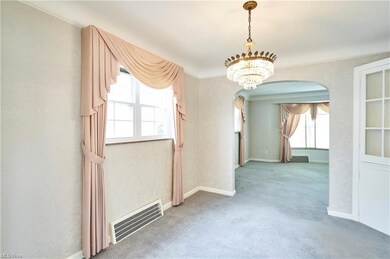 Formal dining room with built-in hutches