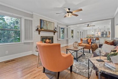 The family room flows right into the dining area a