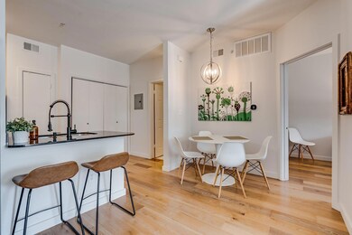 Dining space featuring light wood-style flooring,