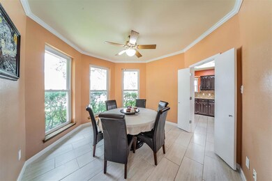 Formal dining room is perfect for game night!
