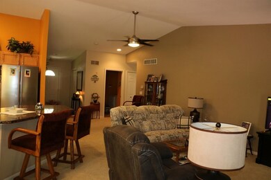 view from dining area and patio door