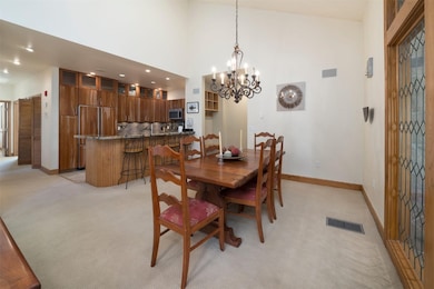 Spacious dining area