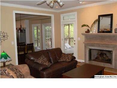 Family room with fireplace