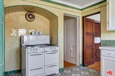 Kitchen with original range