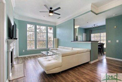 Living room with open layout to kitchen