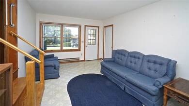 Heated mudroom with closet.