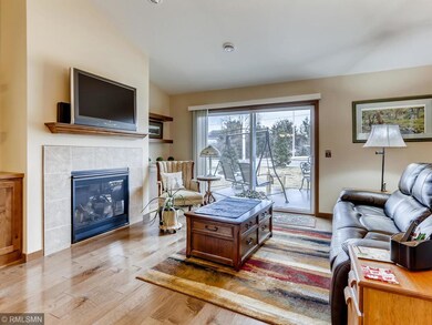 Cozy up to the gas-burning fireplace