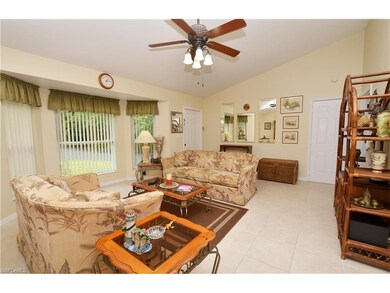 Vaulted Ceilings with Bay Window in Living Room