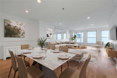 Virtually Staged Dining and Living room area