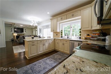 Open concept kitchen to family room