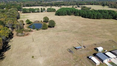 Overview of rural landscape with a large body of water