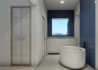 Bathroom with a sink, tile walls, tile patterned f