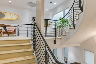 Staircase with recessed lighting
