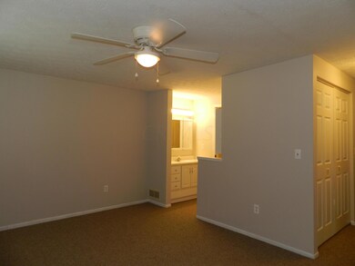 View of eating area and powder room