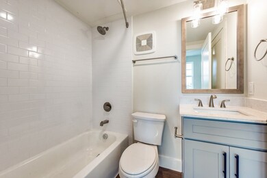 Full bathroom with vanity and shower / tub combination