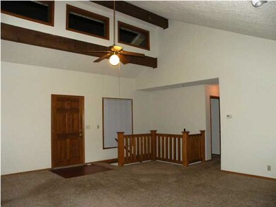Very open plan with vaulted ceilings & windows for