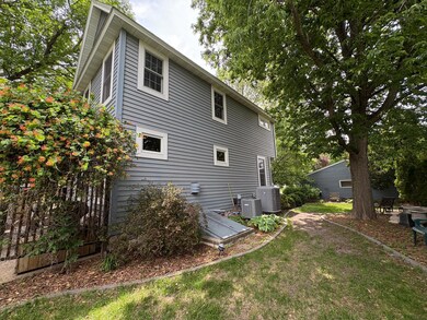 West side of the house.  Trap door leads to crawl space under the addition