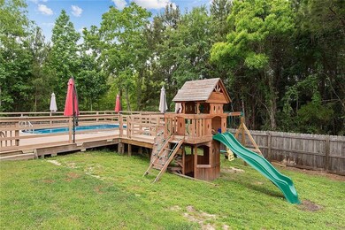 Fenced in backyard