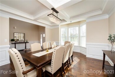 Dining Room with Coffered Ceiling