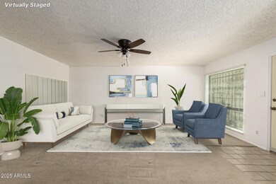 Great room virtually staged