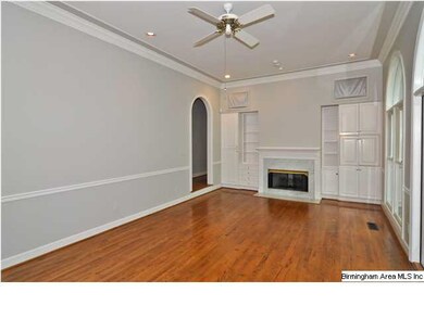 Family Room with marble fireplace