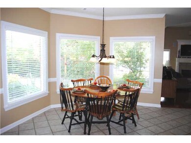 Relaxing breafast space with new tile floor.