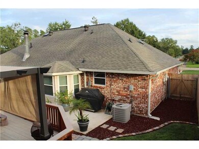 Backyard. With barbeque area